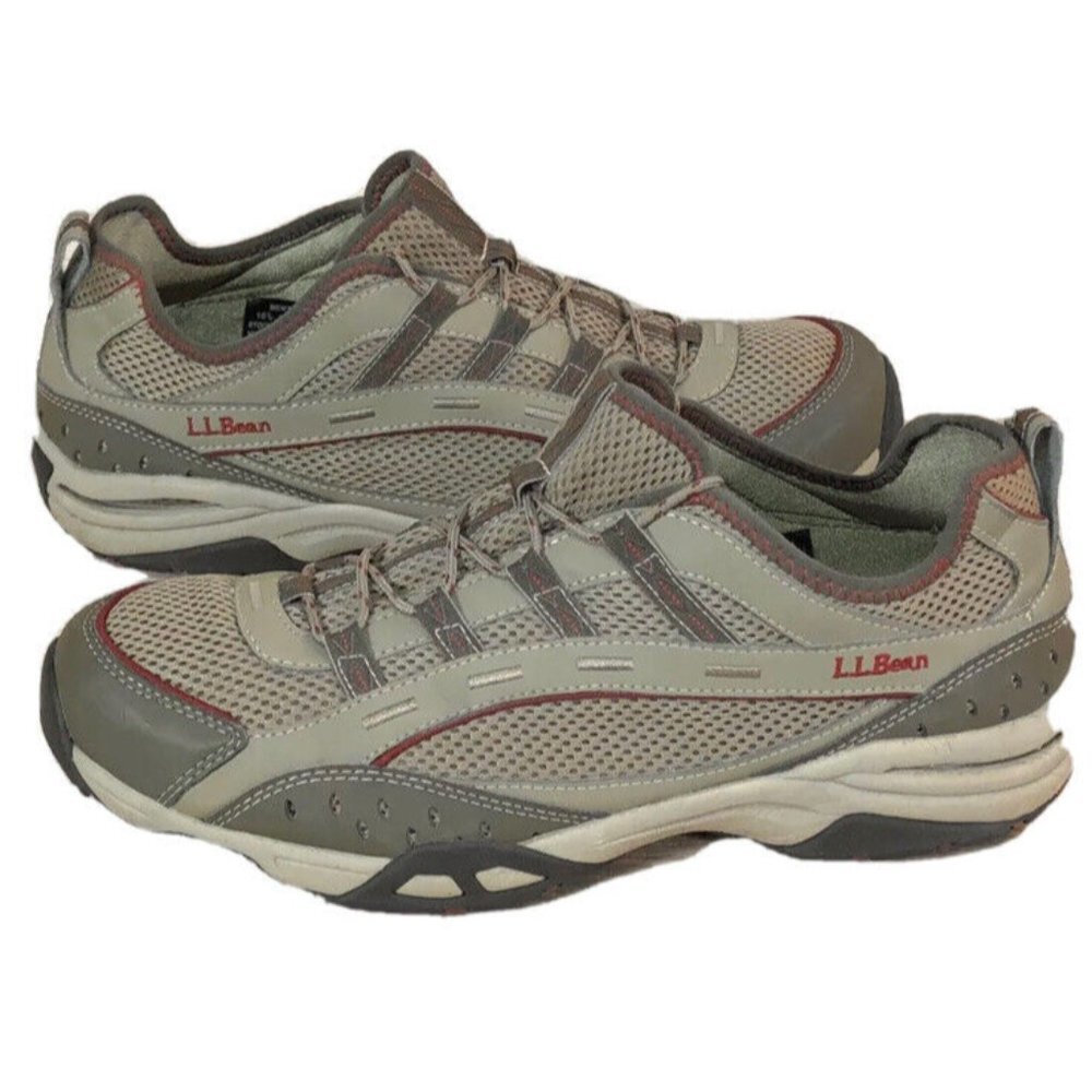 L.L. Bean Trail Model 4 Ventilated Hiking Shoes Green Mens Size 11 Wide Width